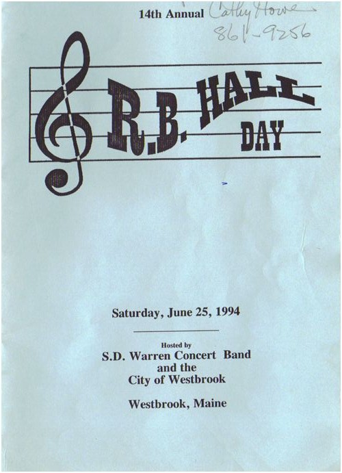 Hall Day 1994 Program Cover