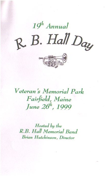 Hall Day 1999 Program Cover